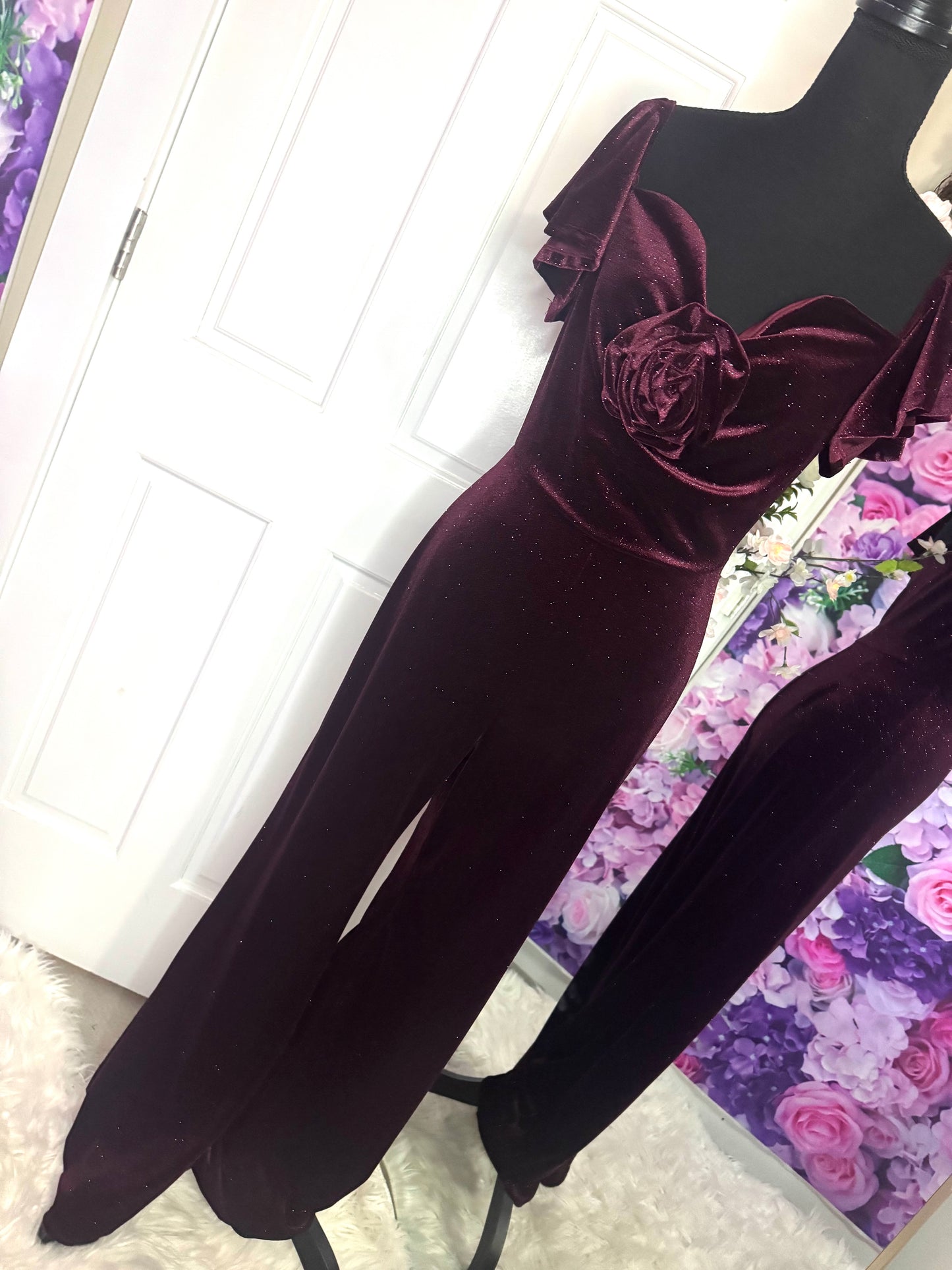 Burgundy Baddie Jumpsuit