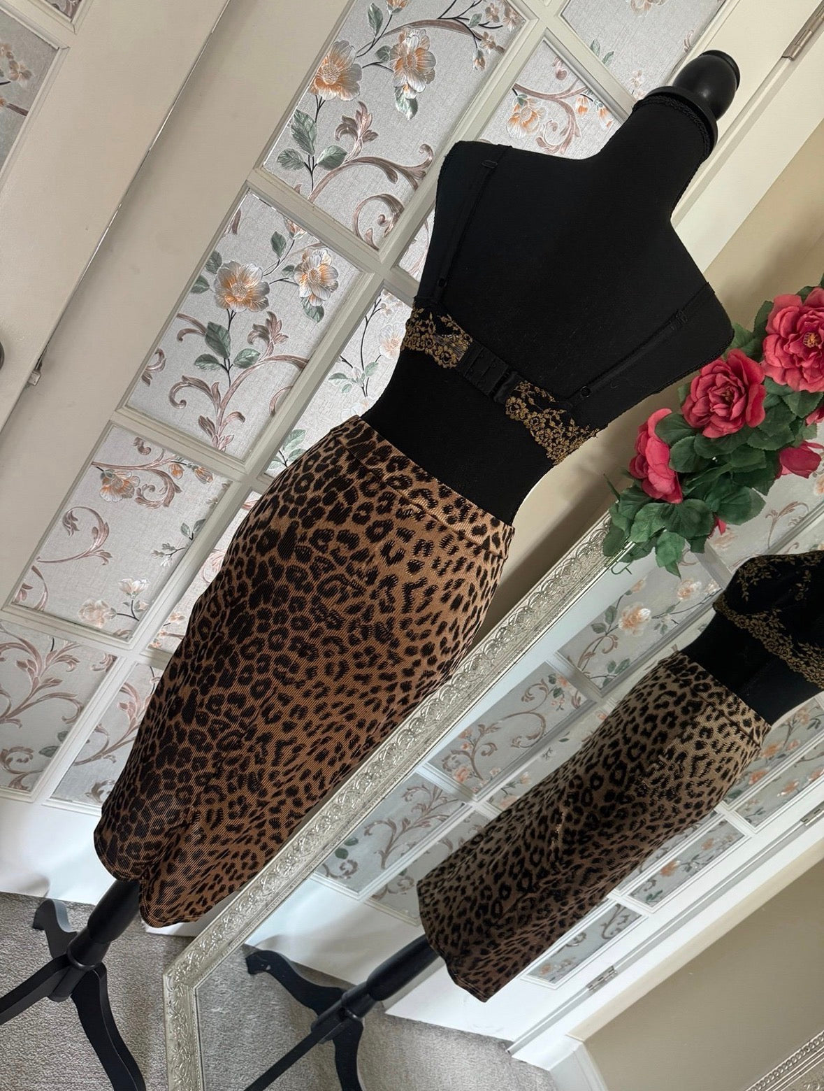 Purring Leopard Midi Skirt