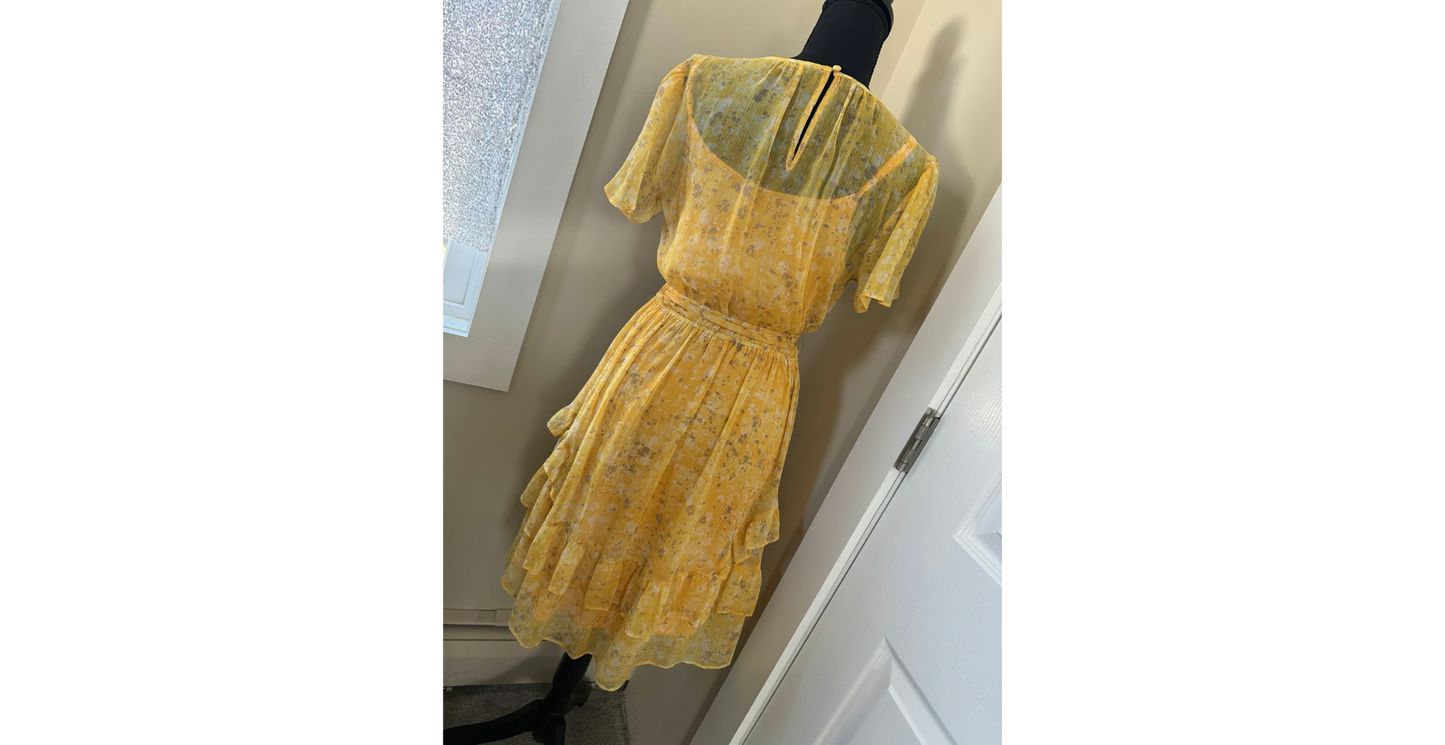 Brighter Than The Sun Tiered Dress - Size Medium