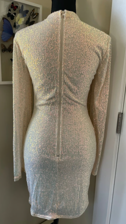 Casino Girl Gold Sequin Mini Dress