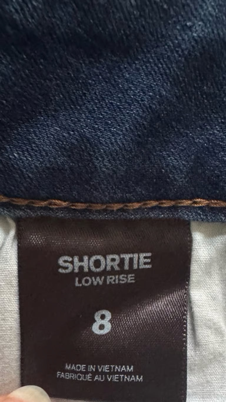 Express Shortie Low Rise Jean Shorts (Size 8)