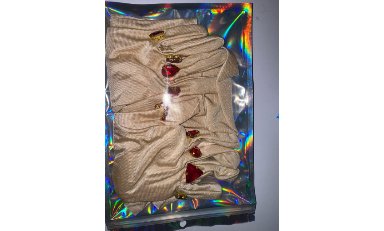 Gem Goddess Gloves in Ruby