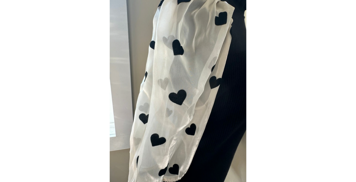 Heart On My Sleeve Ruffle Turtleneck Top 2XL