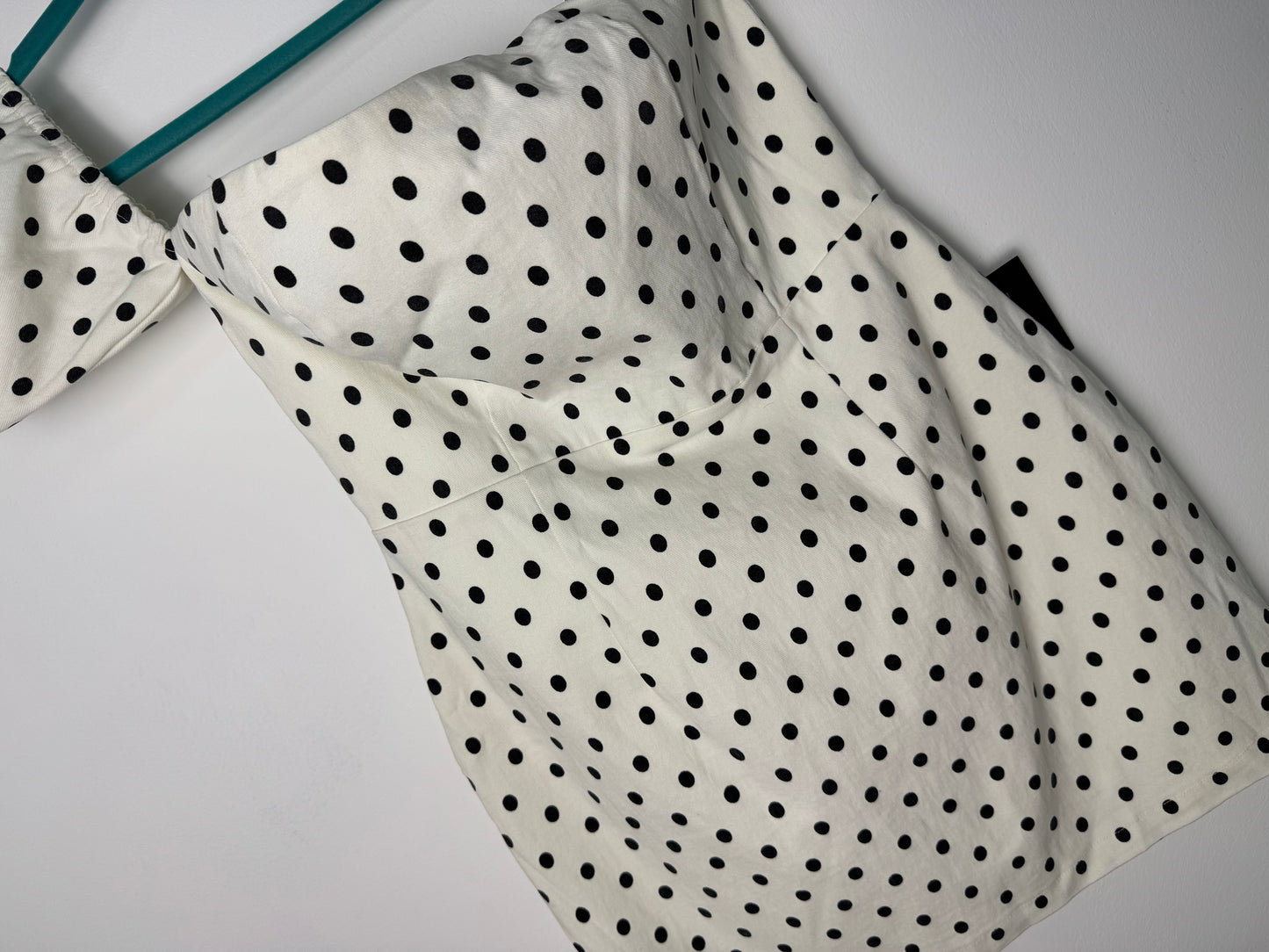 She's a Beauty Off Shoulder Polka Dot Mini Dress