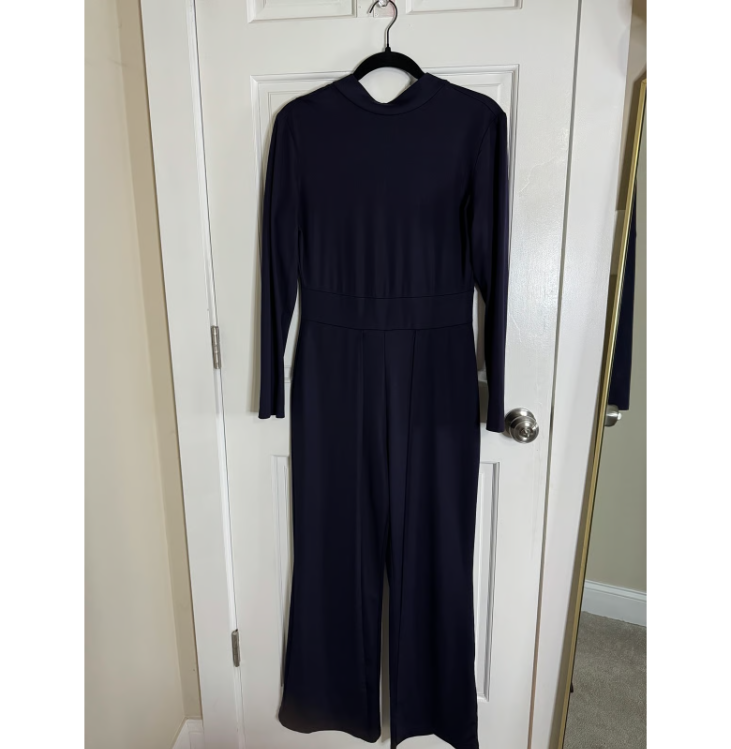 Let's Talk Business Navy Jumpsuit (Petite)