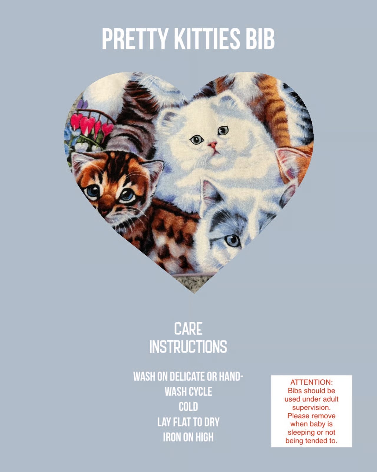 Pretty Kitties Baby Bib (0-9 Months)