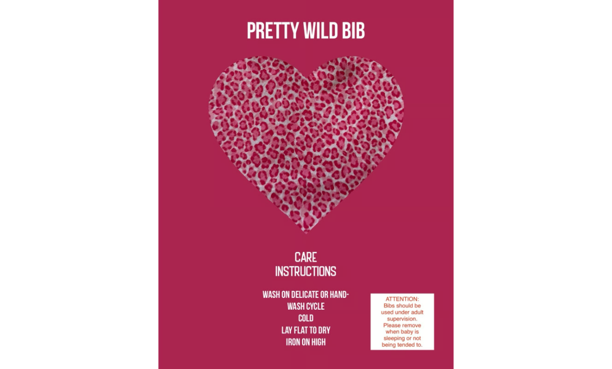 Pretty Wild Baby Bib (0-9 Months)