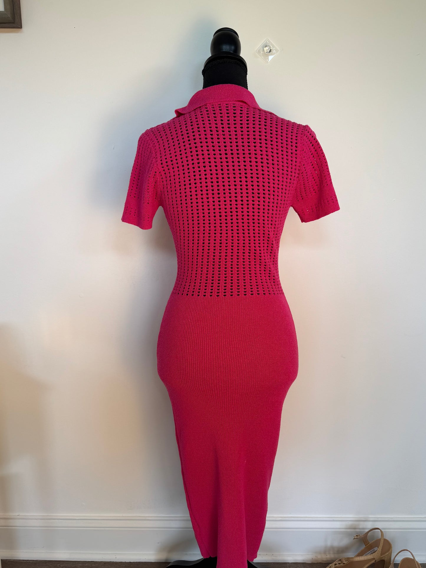 She Looks Like A Doll Pink Midi Dress (Size Medium)