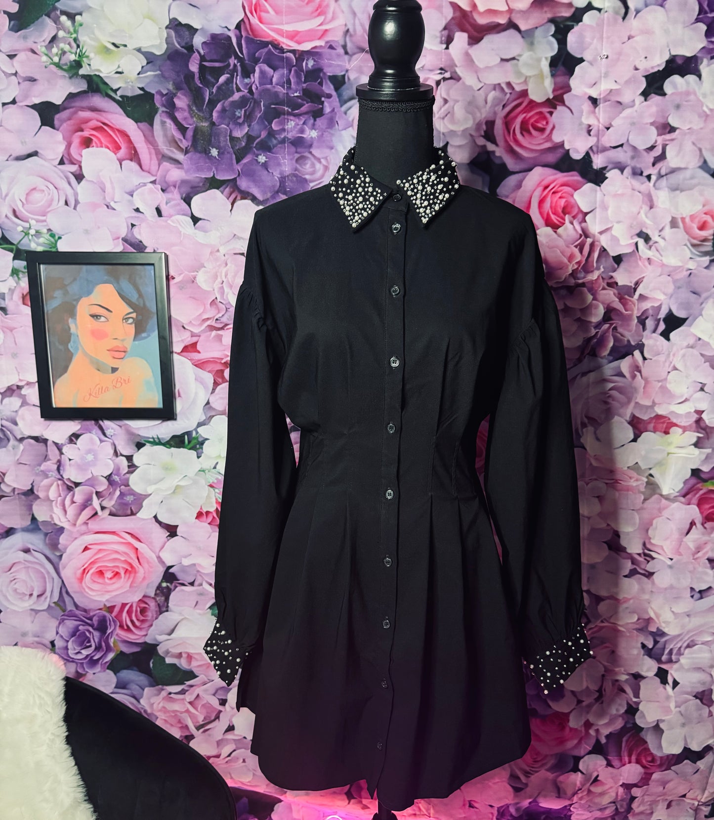 Pearly Girl Long-Sleeve Dress