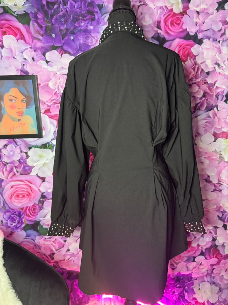 Pearly Girl Long-Sleeve Dress