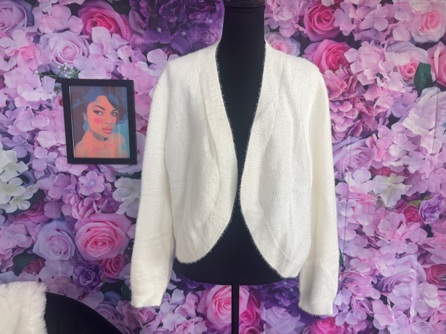 Snow Bunny White Cardigan