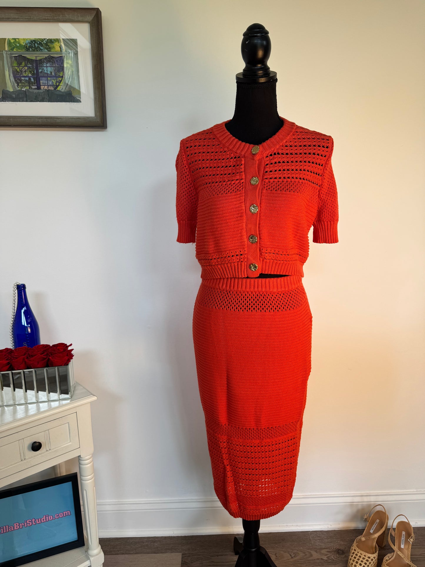 Orange You Lovely Skirt Set (Size Medium)