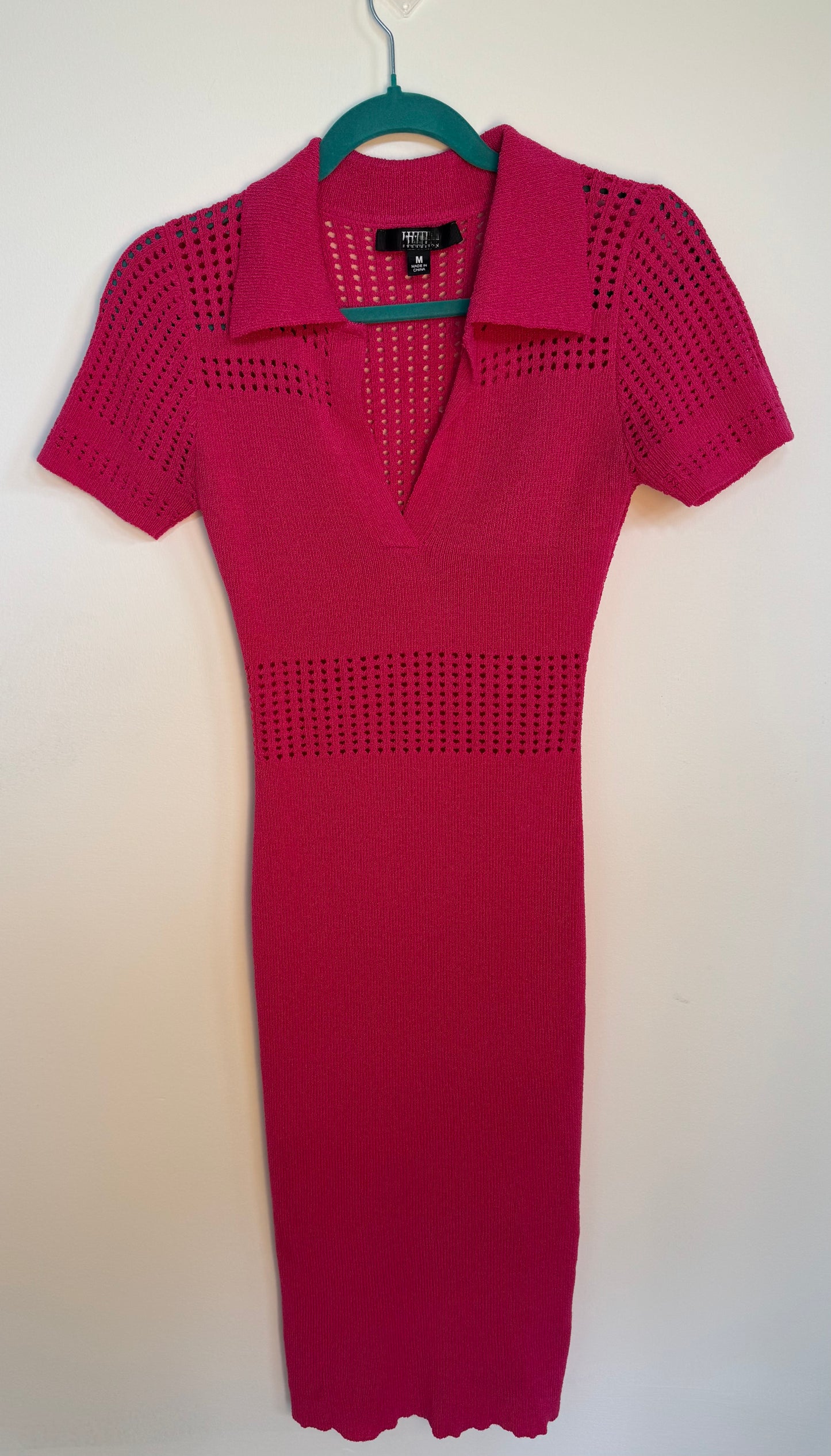 She Looks Like A Doll Pink Midi Dress (Size Medium)