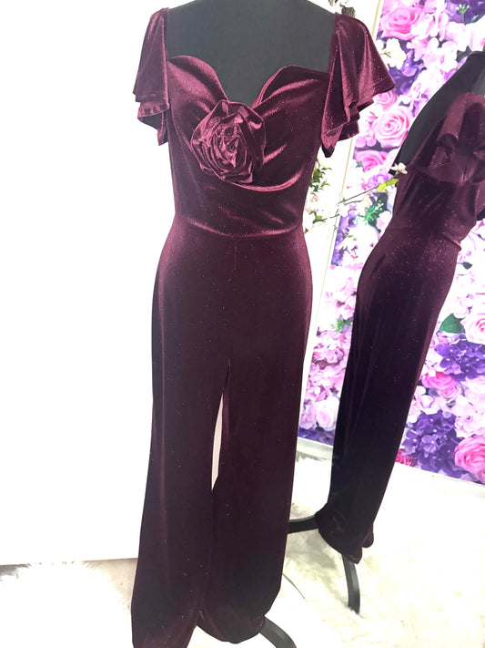 Burgundy Baddie Jumpsuit