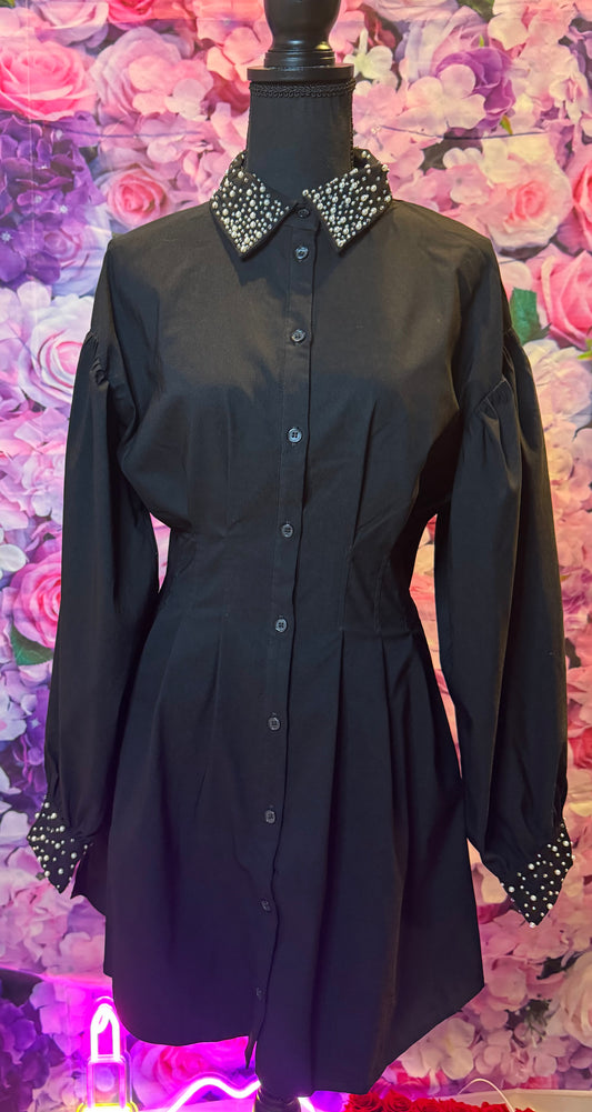 Pearly Girl Long-Sleeve Dress