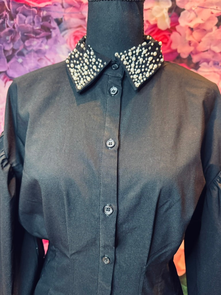 Pearly Girl Long-Sleeve Dress