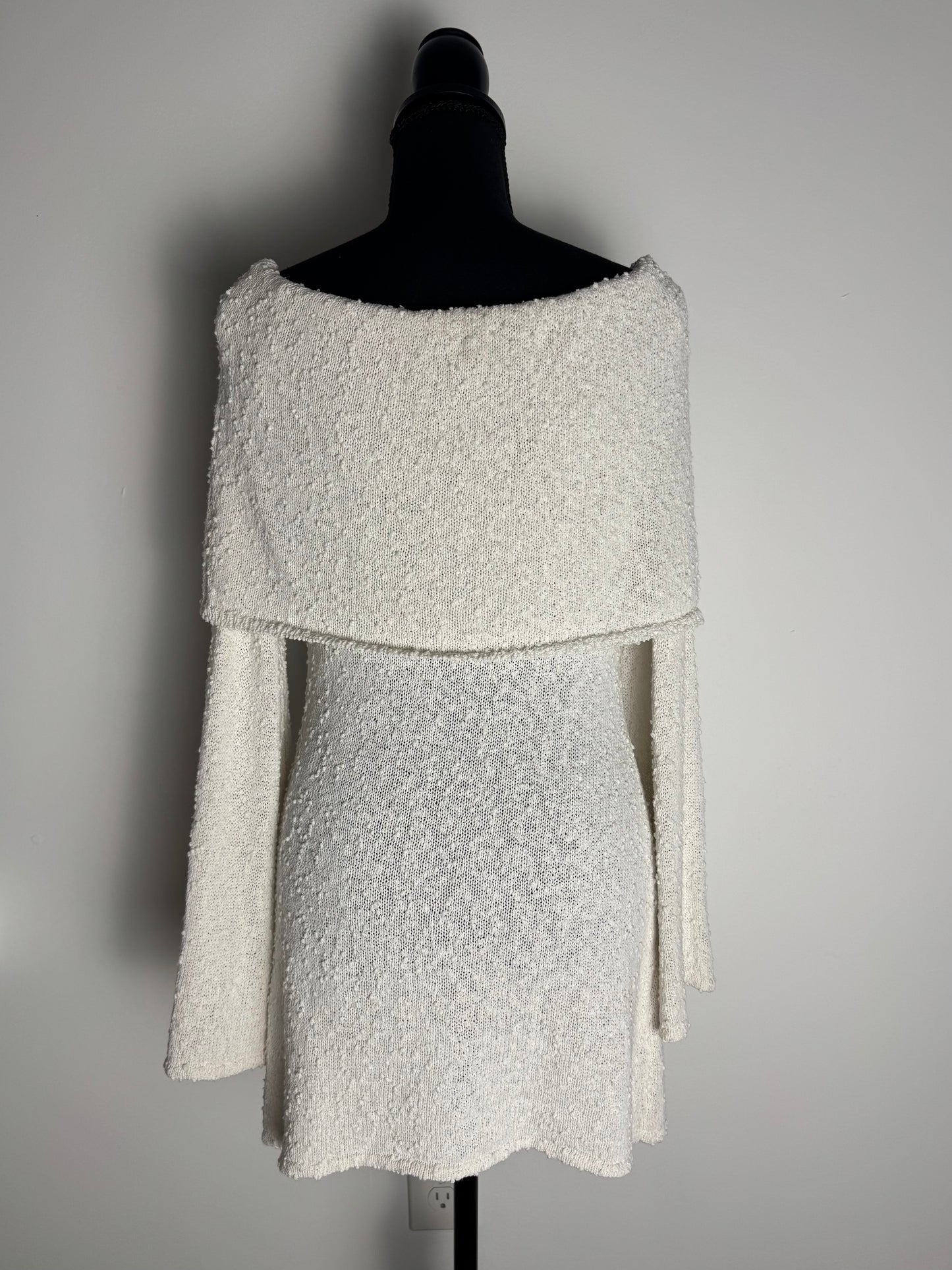 White Horse Off The Shoulder Mini Dress