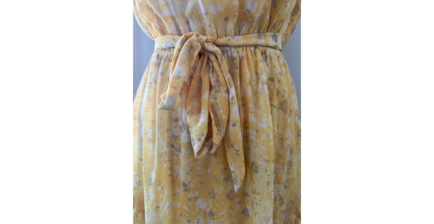 Brighter Than The Sun Tiered Dress - Size Medium