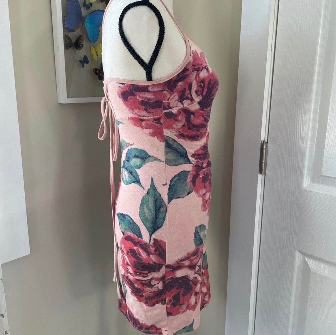 Delicate Flower Mini Dress (Size Small)