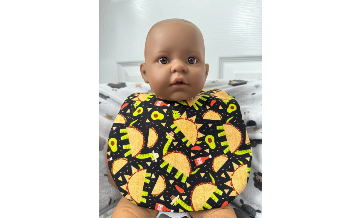 The Dino Dino Baby Bib (0-9 months)