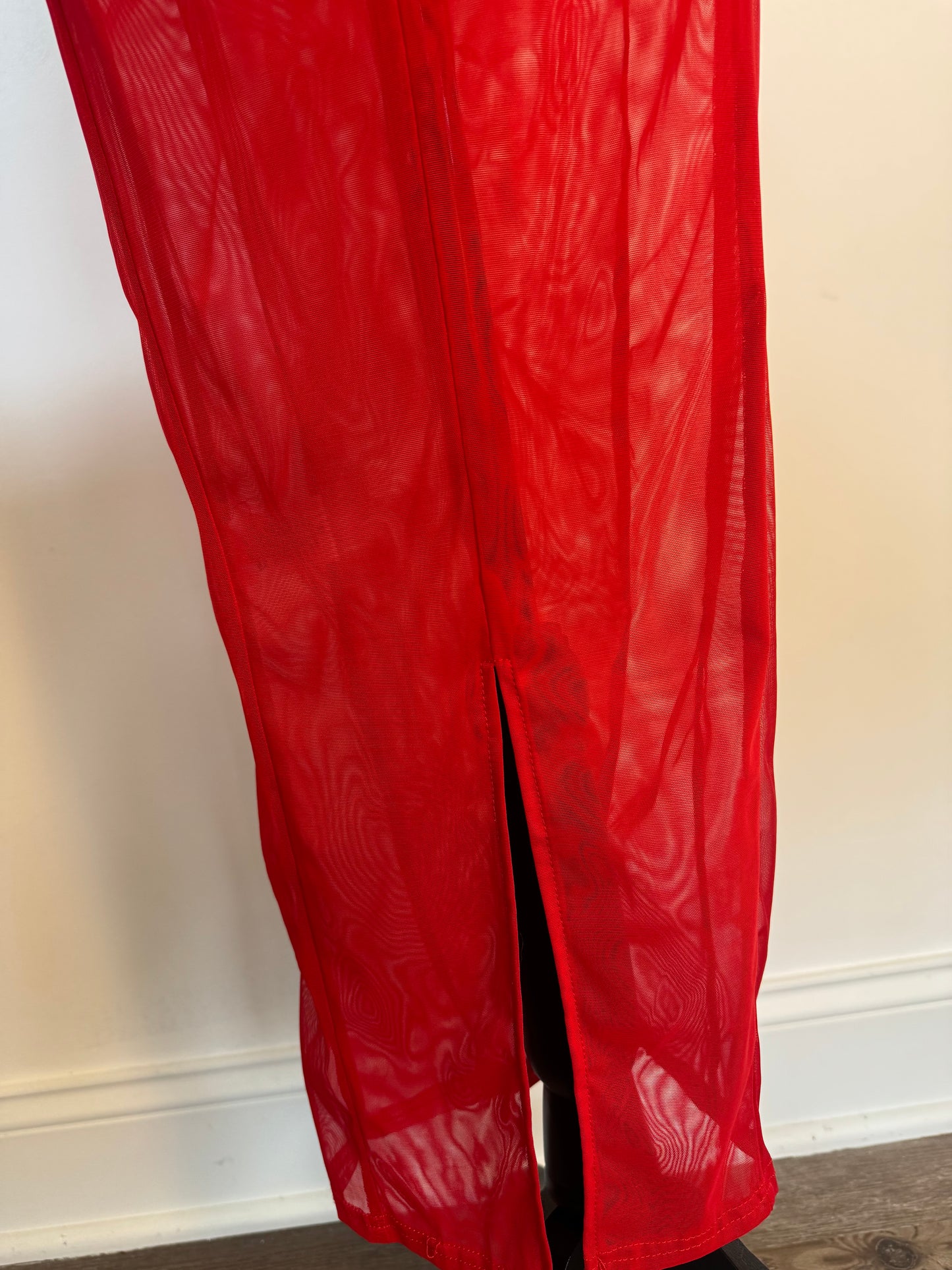 Scarlett Mesh Midi Dress (Size Medium)