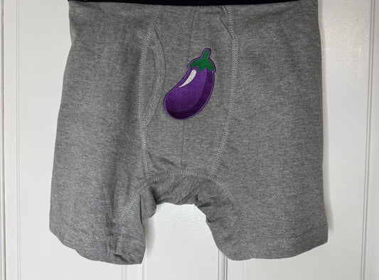 Eggplant Me Please Black/White/Gray Men's Size Large