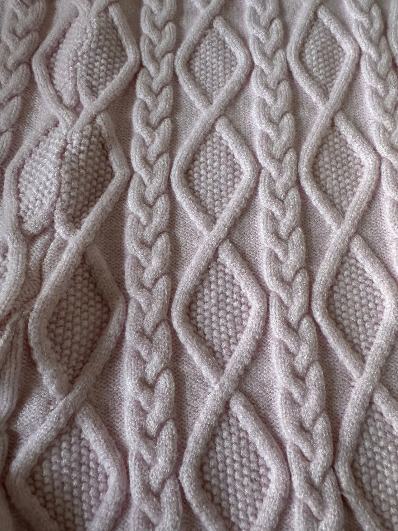 Iconic Sweater Knit Foldover Pant in Baby Pink (Size Medium)