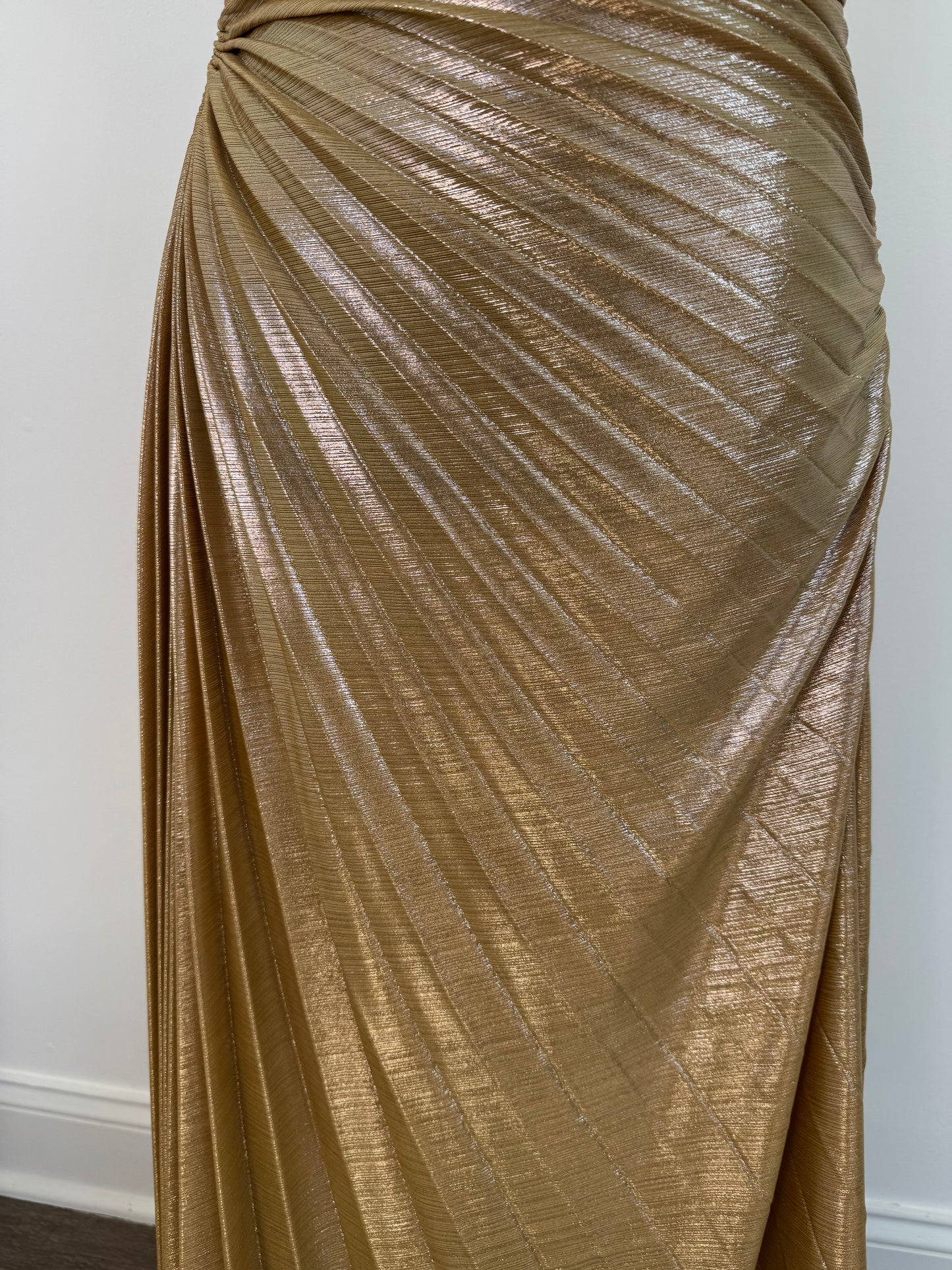 Gold Status Cut-Out Maxi Dress - Size Medium