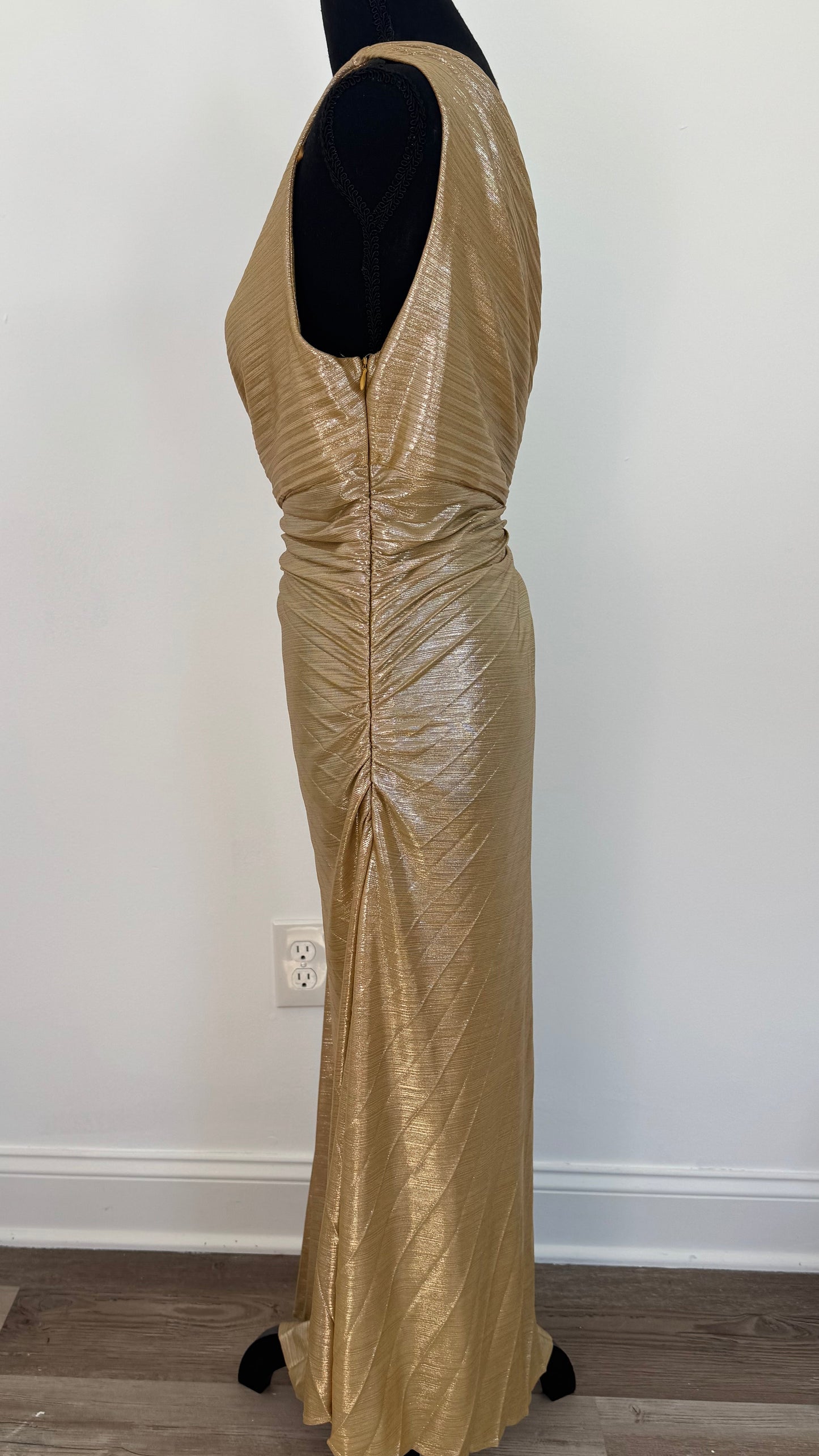 Gold Status Cut-Out Maxi Dress - Size Medium