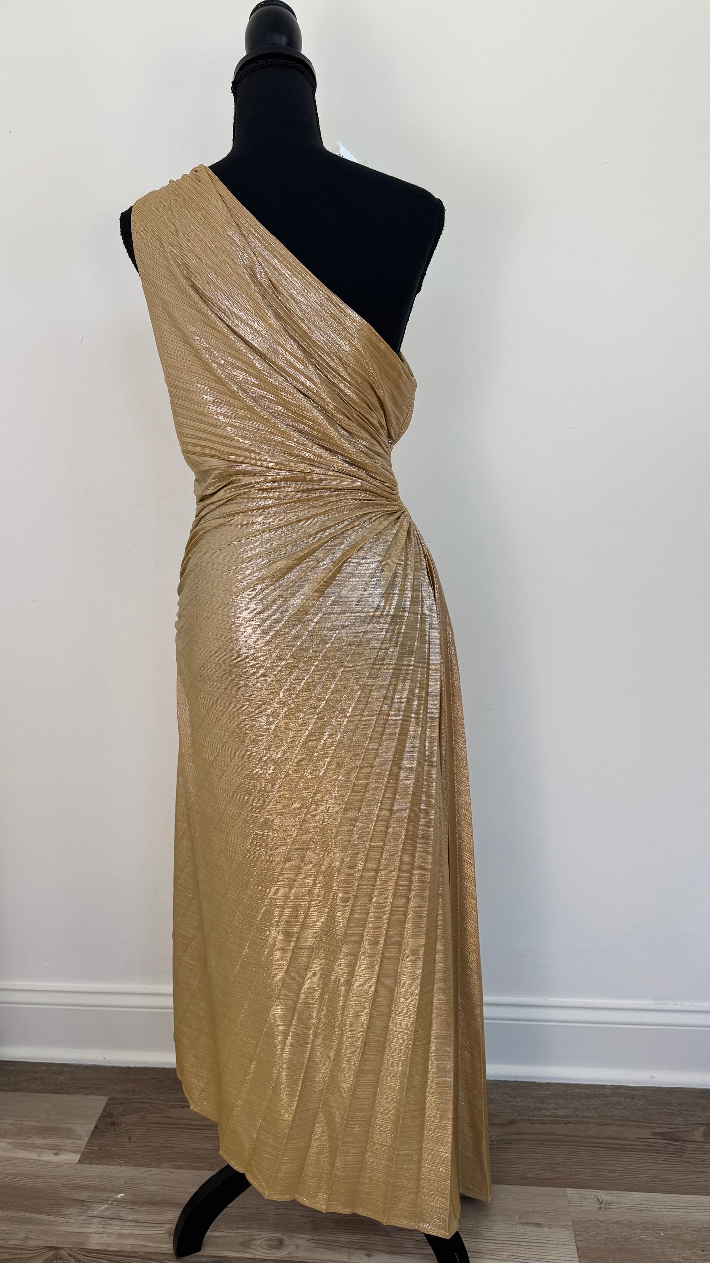 Gold Status Cut-Out Maxi Dress - Size Medium