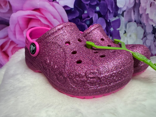 Everything Pink & Glittering Crocs Size 10 Toddler
