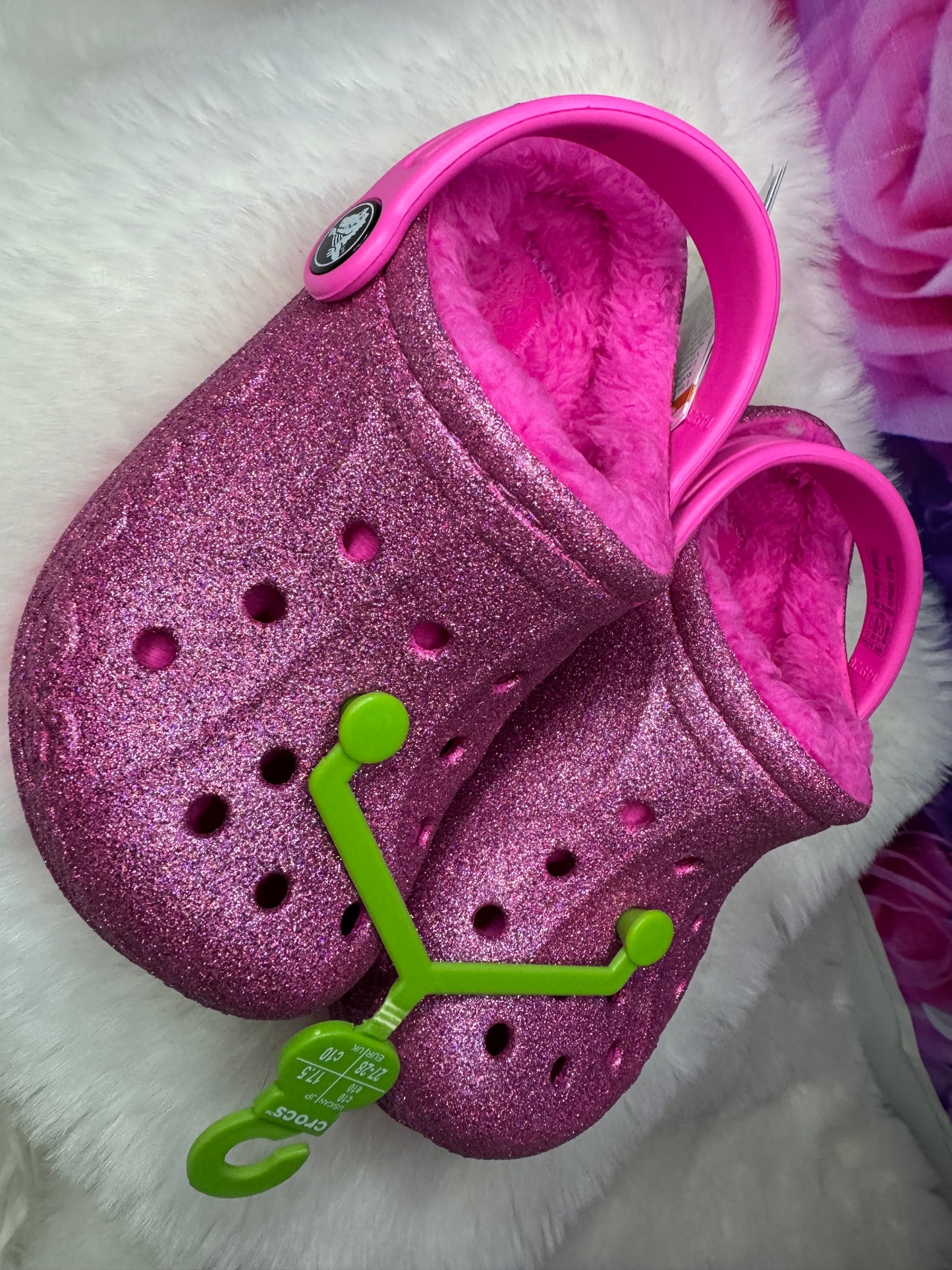 Everything Pink & Glittering Crocs Size 10 Toddler