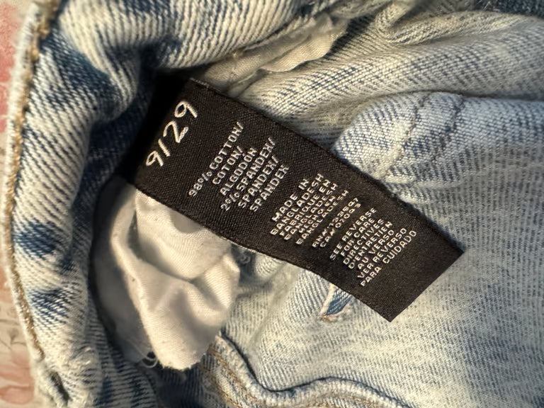 Kendall + Kylie The Iconic High Rise Straight Light Wash Jeans (Size 9/29)