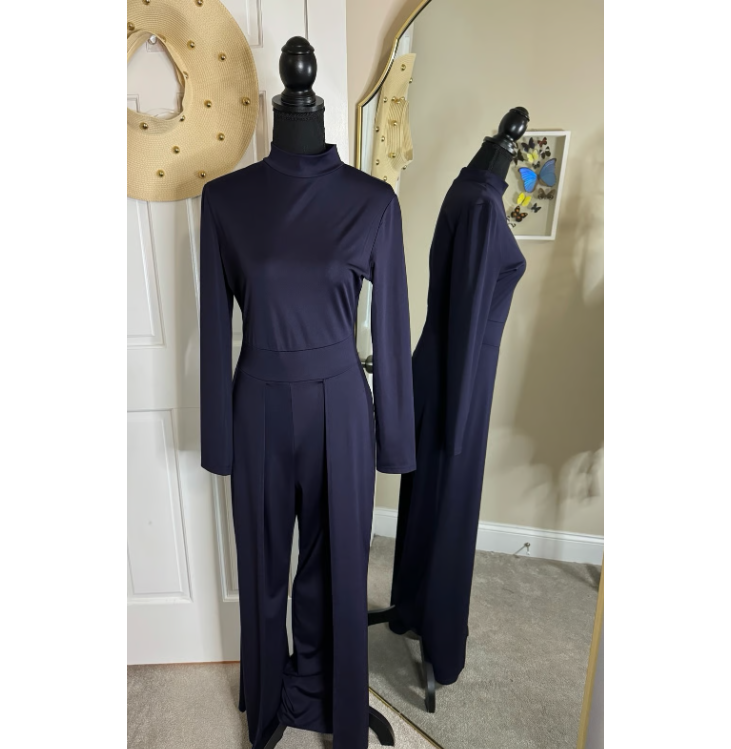 Let's Talk Business Navy Jumpsuit (Petite)