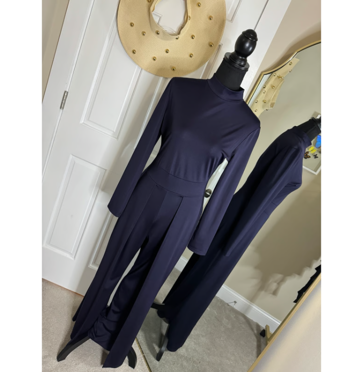 Let's Talk Business Navy Jumpsuit (Petite)