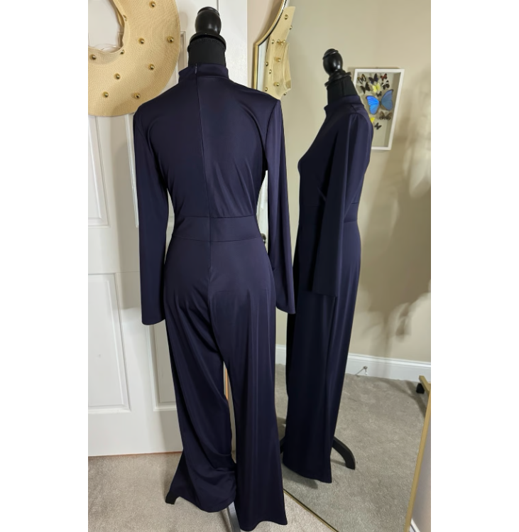 Let's Talk Business Navy Jumpsuit (Petite)