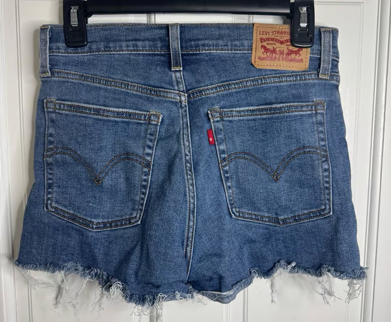 Levi Denim Shorts with Distressed look (Size W28)