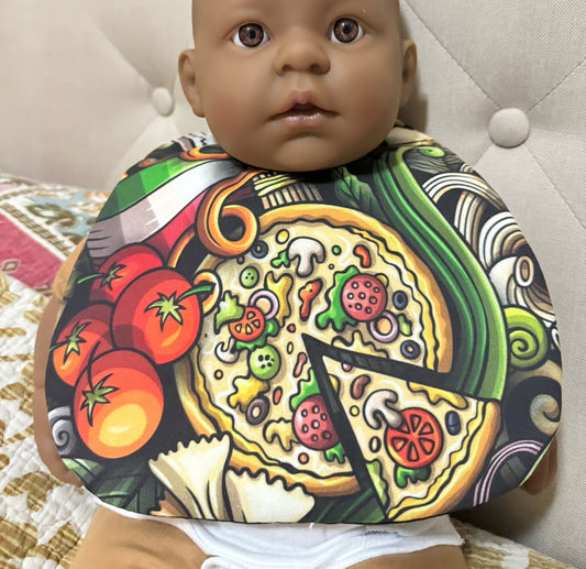 More Pizza Please Baby Bib (0-9 Months)