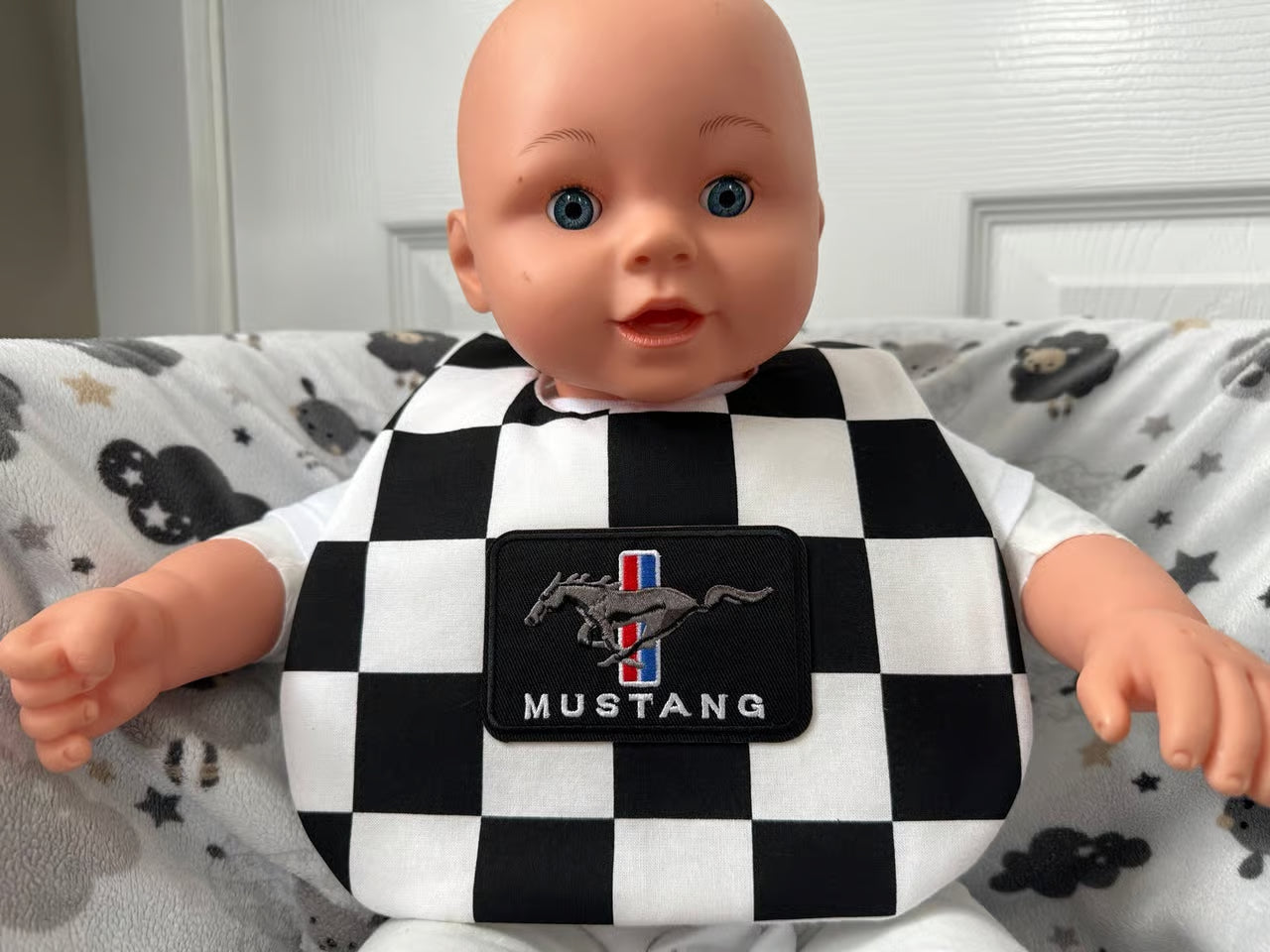 Mustang Racer Baby Bib (0-9 Months)