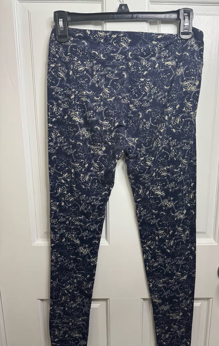 Navy & Cream Design Leggings