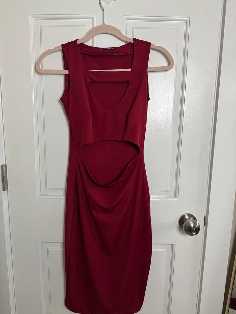 Seductive Lady Midi Cut Out Midi Dress (Size Small)