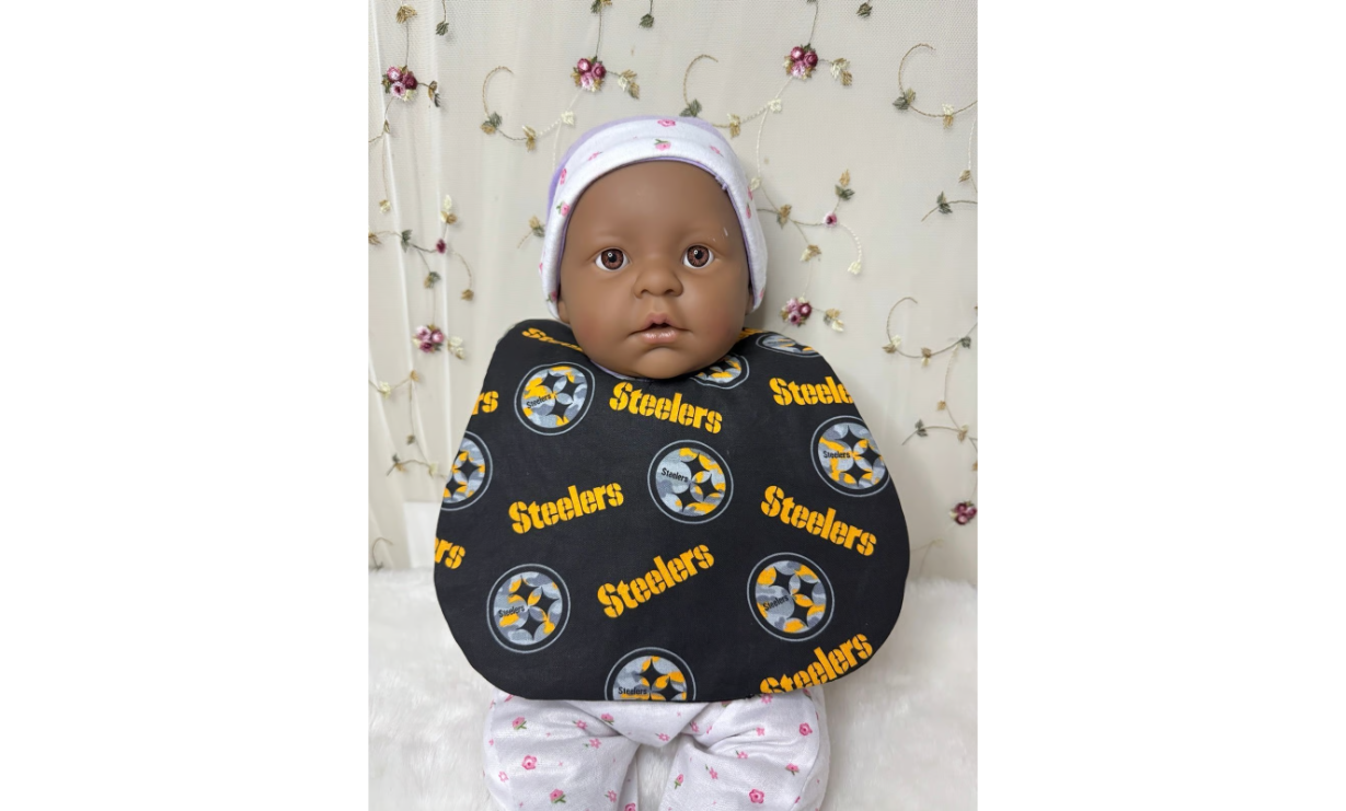 Steel Curtain Baby Bib (0-9 Months)