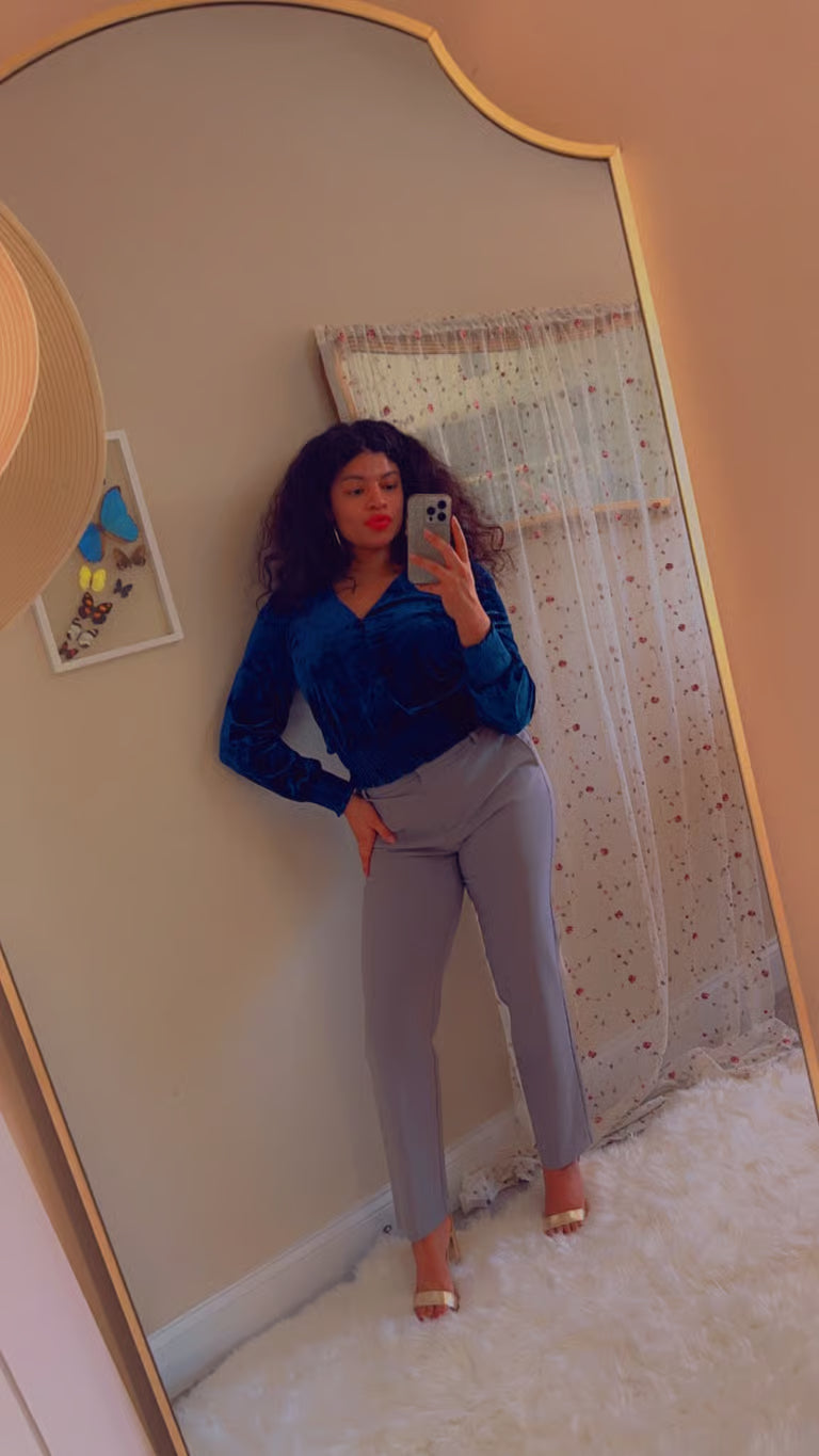 Velvet Cutie Button Up Blouse (Size Small)