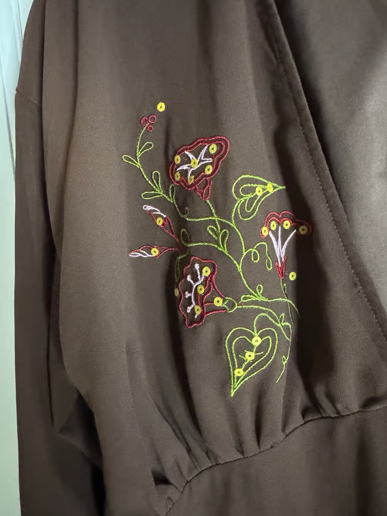 Western Meet Up Brown Mini Dress (Size XL)