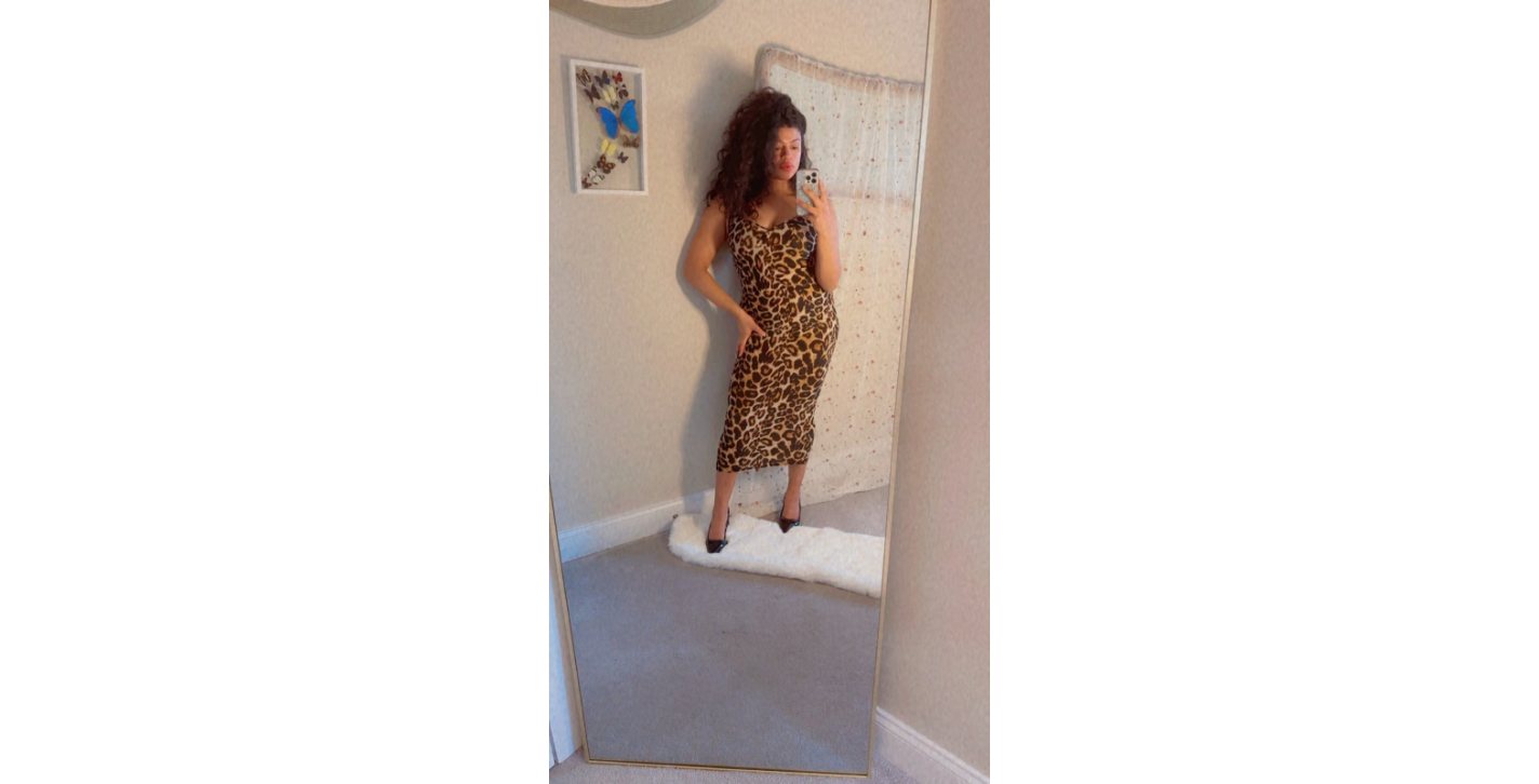 Wild Thing Leopard Print Midi Dress