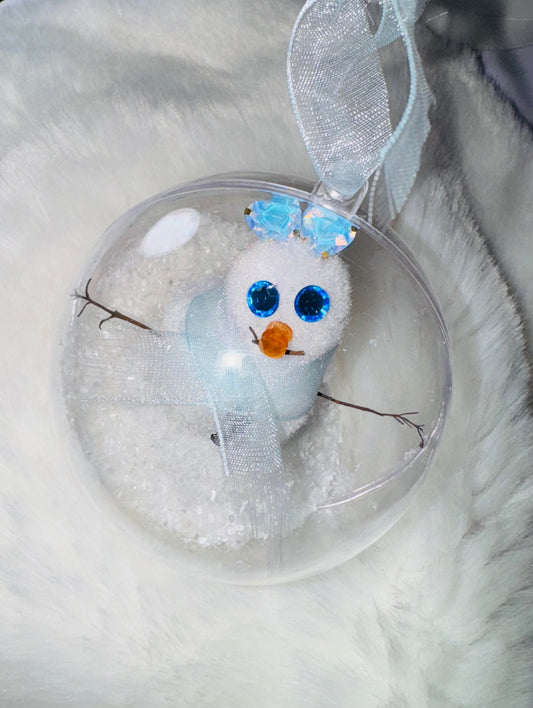 Snowwoman Queen Christmas Ornament